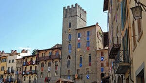 Stadt Arezzo in der Toskana, Italien.