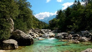 Wohnmobilstellplatz PZA Skrin Tolmin im Soča-Tal
