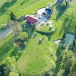 Drohnenbild vom Stellplatz Hof Wiesengrund Alm