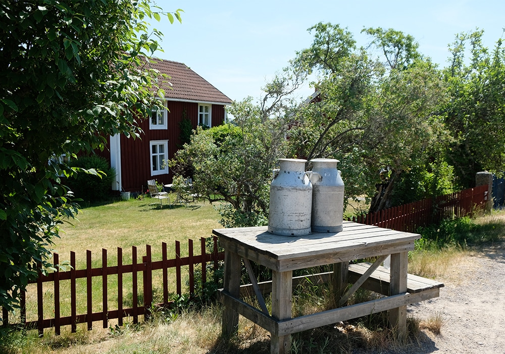 Haus mit Garten in Schweden.