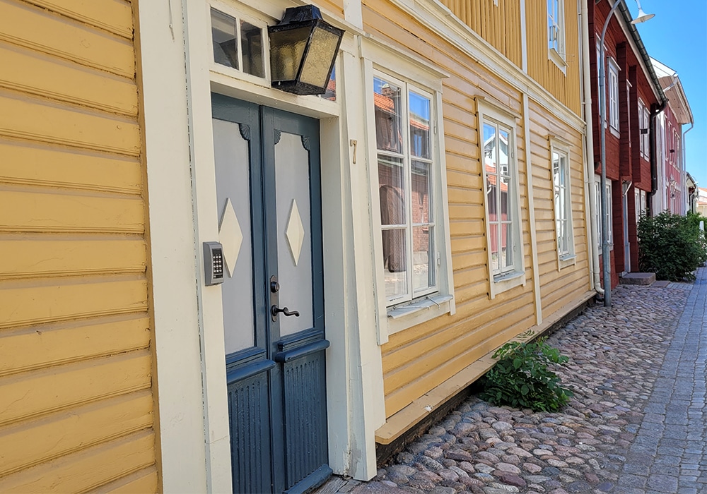 Bunte Häuser in Schweden