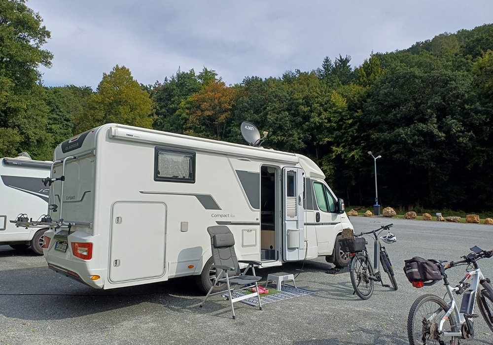 Wohnmobil auf dem Camping-Car Park Stellplatz in Bad Sachsa