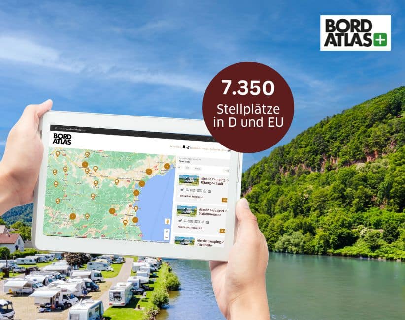 Bordatlas zeigt 7.350 Wohnmobil-Stellplätze in Deutschland und Europa