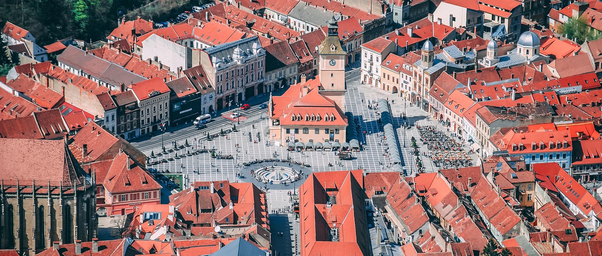 Häuser in einer rumänischen Stadt