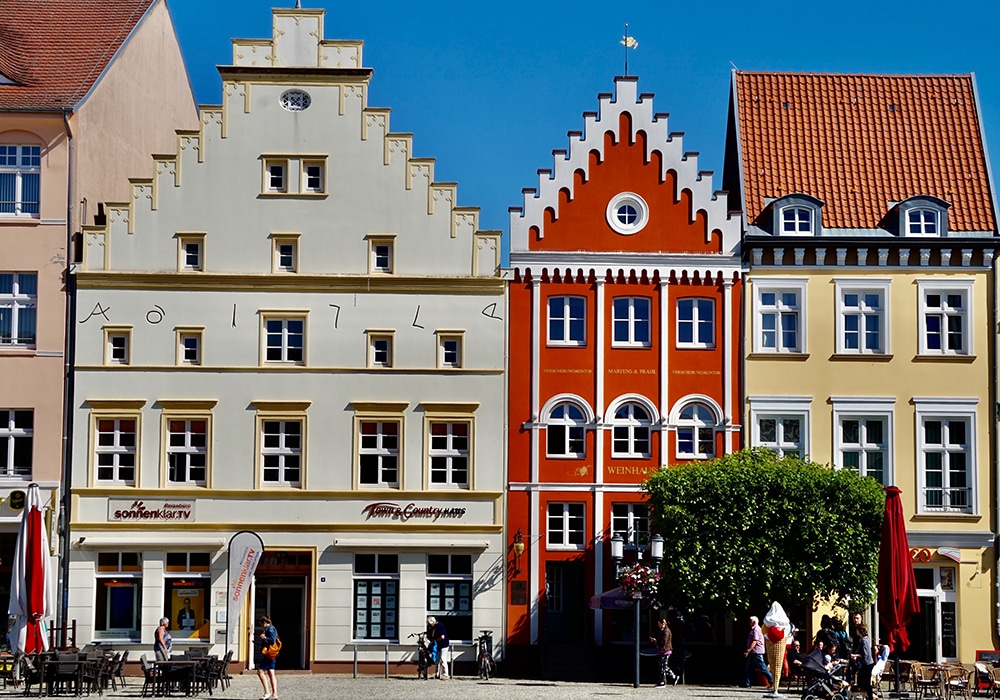 Marktplatz mitten in der Greifswalder Altstadt
